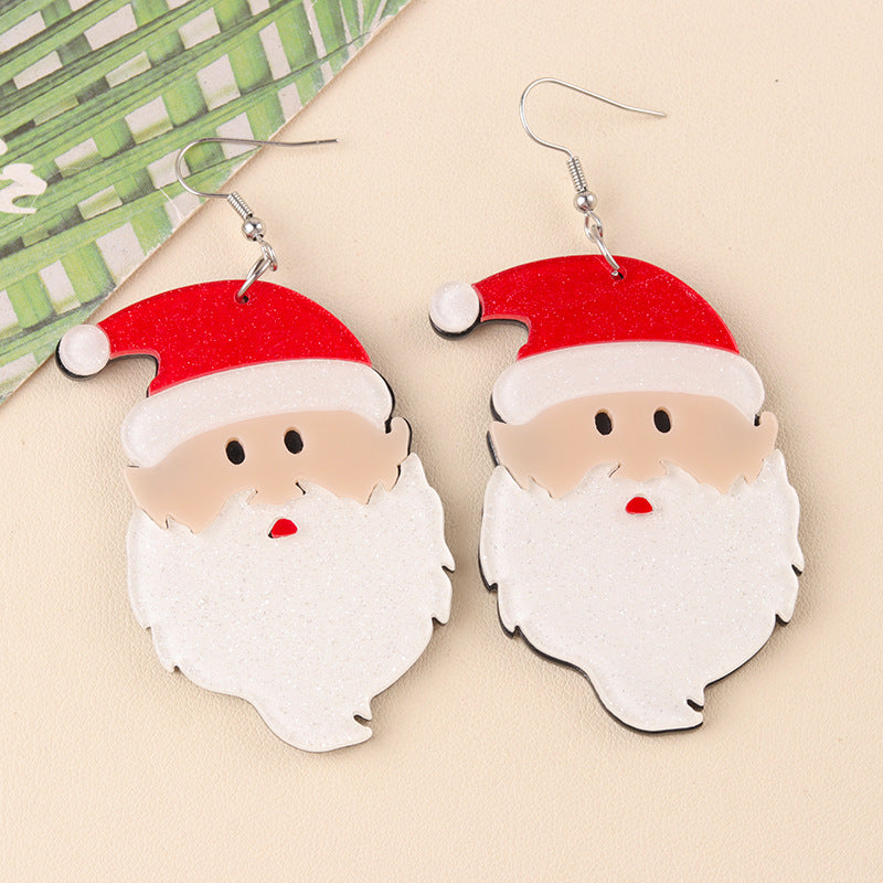 Wholesale Christmas Creative cartoon  clothes snowman earrings